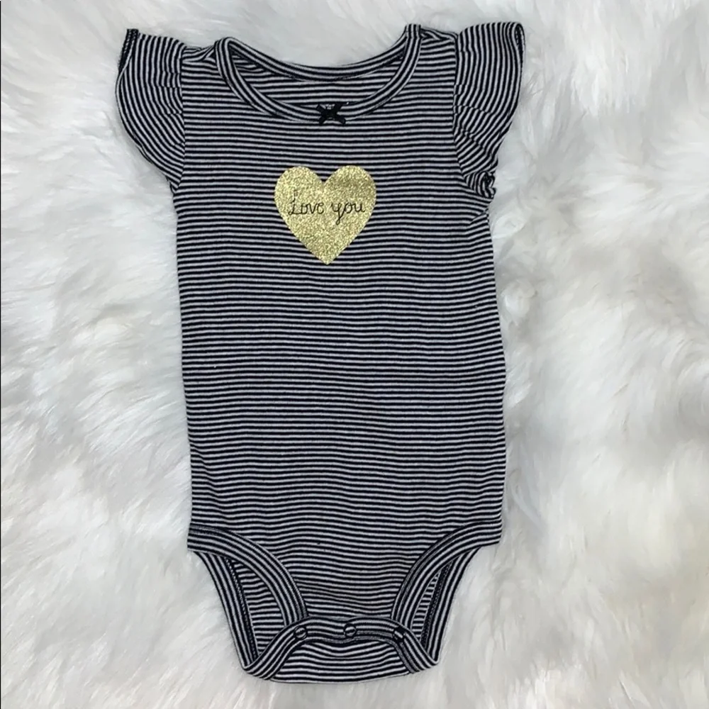 Bundle of 5 NWOT Baby Girl 6M Onesies